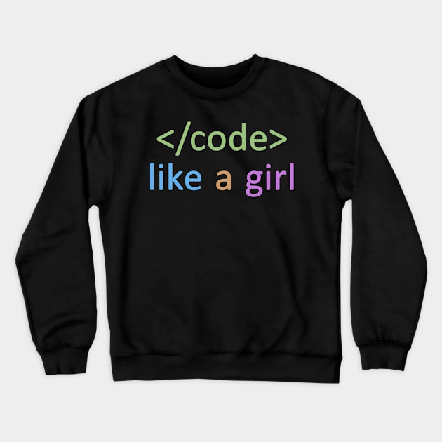 Coding Girl Crewneck Sweatshirt by Face Slappers